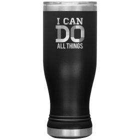 Boho Insulated Tumbler - 20oz, i Can Do All Things, Engraved, Travel Mug