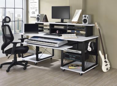 ACME Megara Music Desk, White & Black Finish OF00995