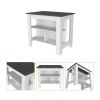 Burlingame 2-Piece Kitchen Set, Kitchen Island and Wall Cabinet, White and Onyx