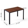 5-Piece Dining Set Including Blue Velvet High Back Nordic Dining Chair & Creative Design MDF Dining Table