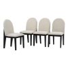 TREXM 6-Piece Modern Style Dining Set with Faux Marble Table and 4 Upholstered Dining Chairs & 1 Bench (White)