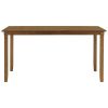 TREXM 6-Piece Kitchen Dining Table Set Wooden Rectangular Dining Table, 4 Fabric Chairs and Bench Family Furniture (Natural Cherry)