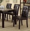 Faux Marble Table Top Upholstered chairs 7pc Dining set Dining Table and 6x Side Chairs Tufted Back Chair