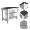 Berkeley 2-Piece Kitchen Set, Wall Cabinet and Kitchen Island, White and Onyx