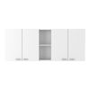 Berkeley 2-Piece Kitchen Set, Wall Cabinet and Kitchen Island, White and Onyx