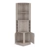 Bar Cabinet Papprika, 8 Wine Cubbies, Double Door, Light Gray Finish