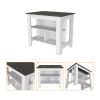 California 2 Piece Kitchen Set, Delos Kitchen Island + Barbados Pantry Cabinet , White /Onyx /Light Oak