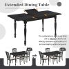 TOPMAX Mid-Century 5-Piece Extendable Dining Table Set Kitchen Table Set with 15inch Butterfly Leaf for 4, Espresso