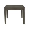 TOPMAX 6-Piece Dining Table Set with Upholstered Dining Chairs and Bench,Farmhouse Style, Tapered Legs, Dark Gray+Beige