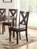 Dining Room Furniture Casual Modern 6pc Set Dining Table 4x Side Chairs and A Bench Rubberwood and Birch veneers Espresso Finish