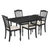 TOPMAX Mid-Century 5-Piece Extendable Dining Table Set Kitchen Table Set with 15inch Butterfly Leaf for 4, Espresso