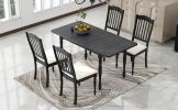 TOPMAX Mid-Century 5-Piece Extendable Dining Table Set Kitchen Table Set with 15inch Butterfly Leaf for 4, Espresso