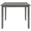 TREXM 5 Piece Dining Table Set Industrial Wooden Kitchen Table and 4 Chairs for Dining Room (Grey)