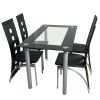 110cm Dining Table Tempered Glass Dining Table