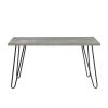 Modern Sleek Design 5pc Dining Set Table and 4x Side Chairs Gray Velvet Casual Metal Frame Stylish Dining Furniture