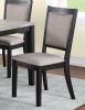 Contemporary Dining 6pc Set Table w 4x Side Chairs And Bench Padded Upholstered Cushion Seats Chairs Solid wood And Veneers Dining Room Furniture