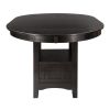 Traditional Design Dark Cherry Finish Counter Height Dining Set 5pc Table w Extension Leaf and 4 Counter Height Chairs