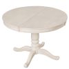 Modern Dining Table Set for 4,Round Table and 4 Kitchen Room Chairs,5 Piece Kitchen Table Set for Dining Room,Dinette,Breakfast Nook,Antique White