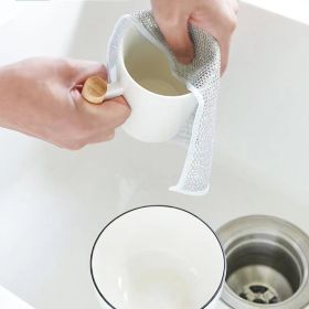 Dishwashing Without Oil Steel Wire Ball Cloth (Option: Single Layer-10 Pieces)