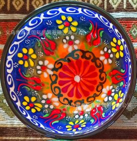 Turkish Ceramic Dishes For Household High-value Creative Tableware (Color: Blue)