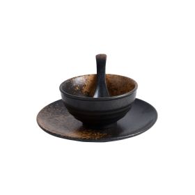 Japanese Style Hotel Ceramic Tableware With Retro Settings (Option: Mountain blowing-3piece set)