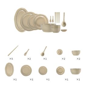 Household Dishware Light Luxury Tableware Set (Option: Two person set)