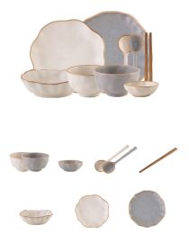 New Creative Luxury Dishes Set High Sense Of Home Use (Option: Mixed color-10pcs sets)