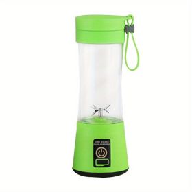 1pc Portable 6 Blades In 3D Juicer Cup, Updated Version Rechargeable Juice Blender Secure Switch Electric Fruit Mixer For Superb Mixing, USB Rechargea (Color: Green)