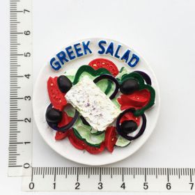 Food Tourism Commemorative Decorative Crafts Painted Magnetic Refridgerator Magnets (Option: Greek Fruit Salad)